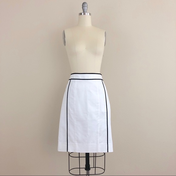 White House Black Market Dresses & Skirts - White House Black Market Black Piped A-Line Skirt